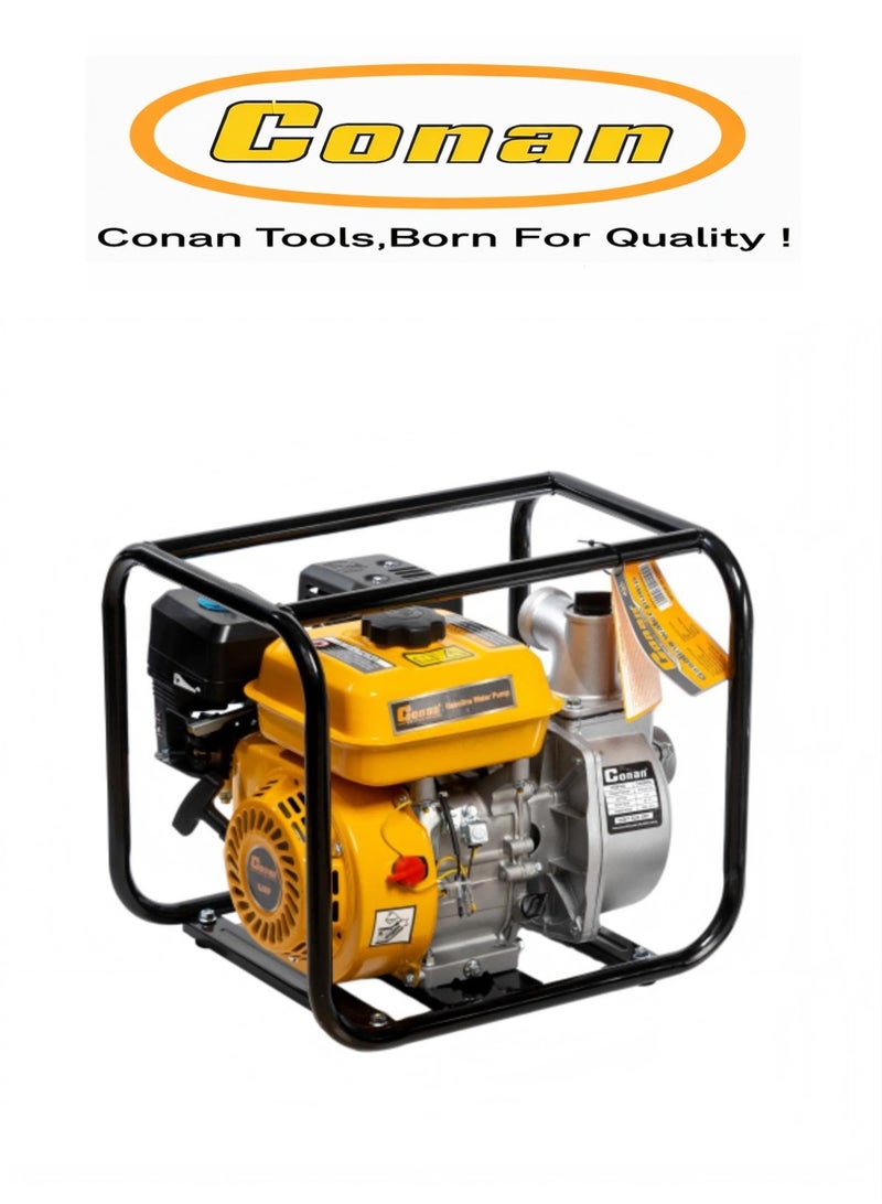 كونان مضخة مياه بنزين كونان Conan (Gasoline Water Pump) موديل COGW02 – مقاس 2 بوصة (50mm) – 5.5 حصان – سحب 7م – رفع حتى 23–26م – تشغيل سحب (Recoil) - Image 1